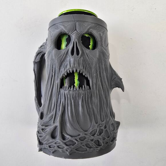 Energy Drink Can Holder Monster Ghost Face Tree Textured Gray Functional Fantasy - Picture 1 of 7